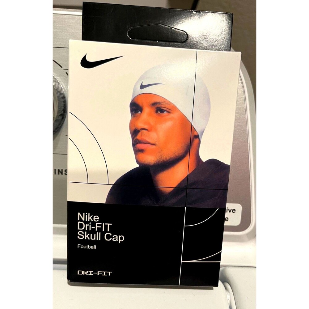 Nike Dri-FIT Football Skull Cap White Black One Size Fits Most New in Box